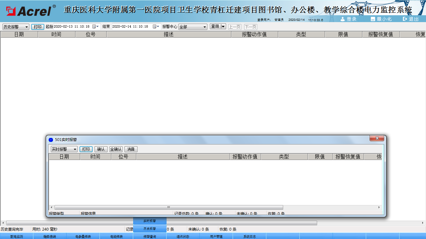 Acrel-2000电力监控系统在重庆医科大学附属第一医院项目卫生学校的应用